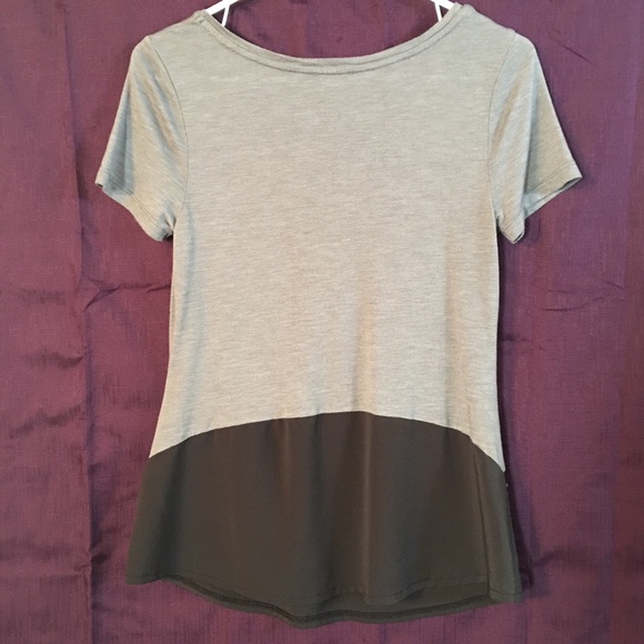 Venus Two-Tone Grey Embellished Top - Picture 2 of 3